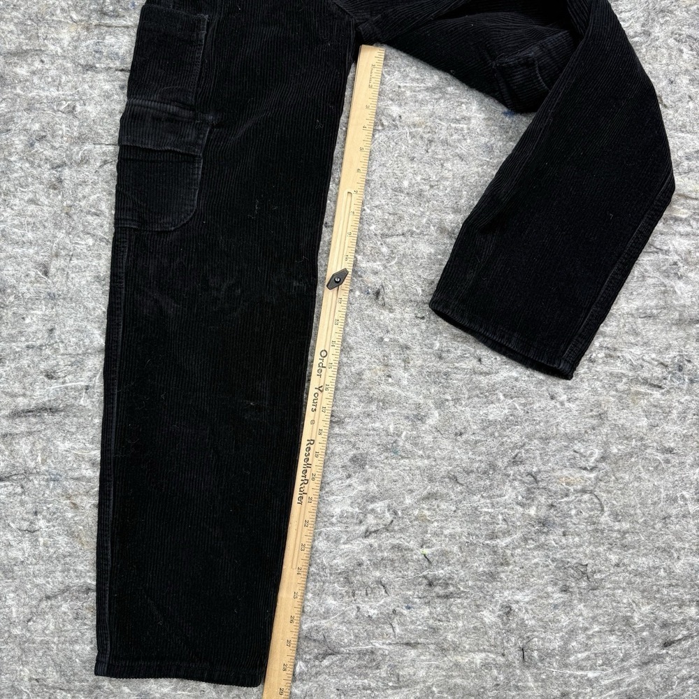 Empyre Tori 90s Black Corduroy Skate Pants Women's Size 0, 29" Inseam Cargo - Picture 3 of 11